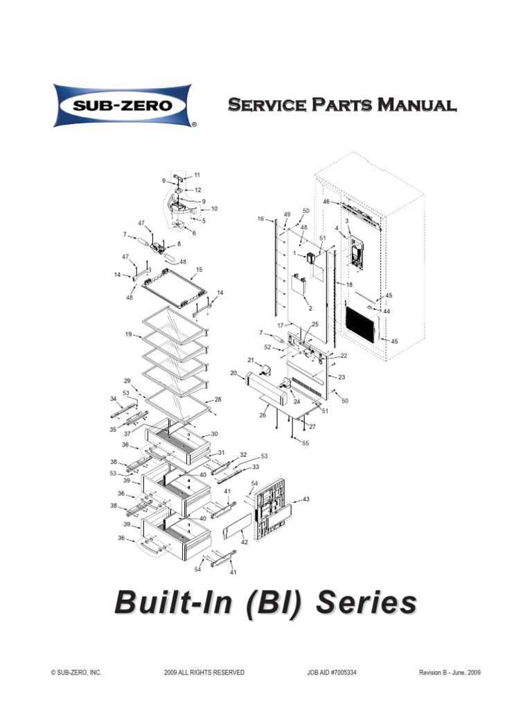 subzero parts diagram