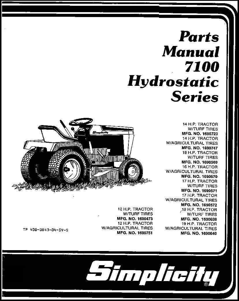 simplicity lawn mower parts diagram