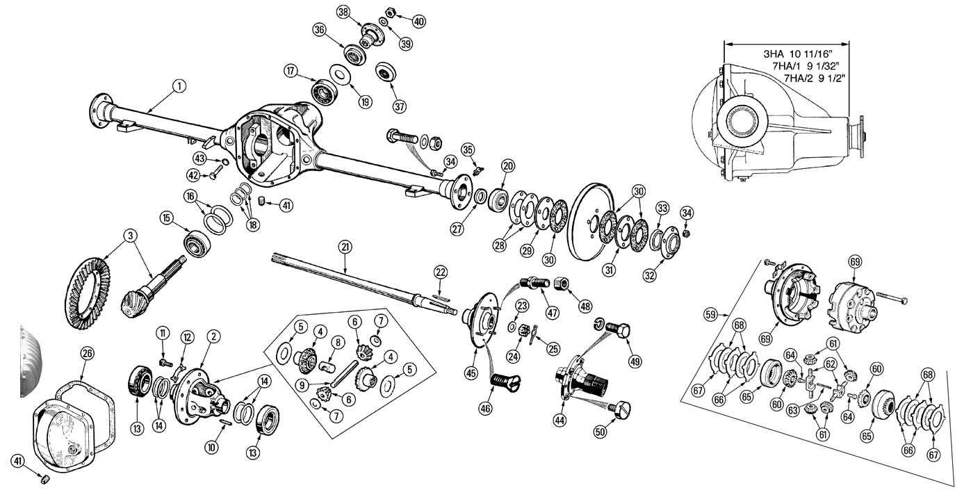 rear axle parts diagram