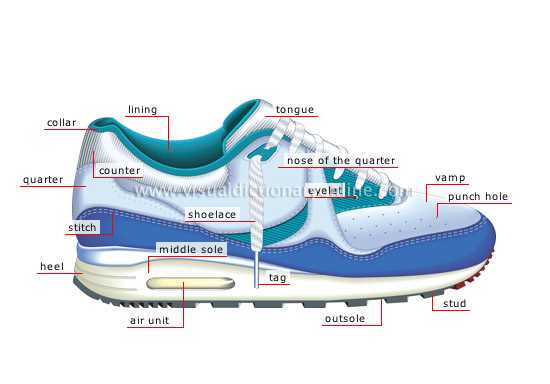 parts of a sneaker diagram