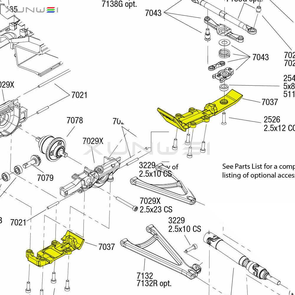 traxxas rustler 4x4 vxl parts diagram