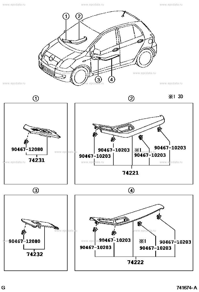 toyota yaris parts diagram