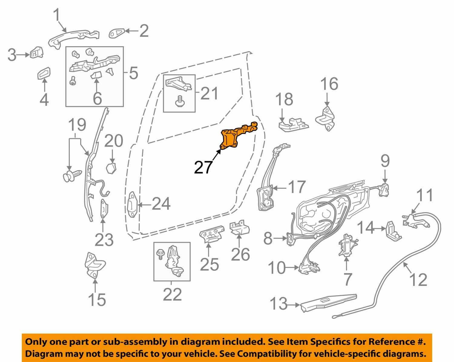 toyota door parts diagram