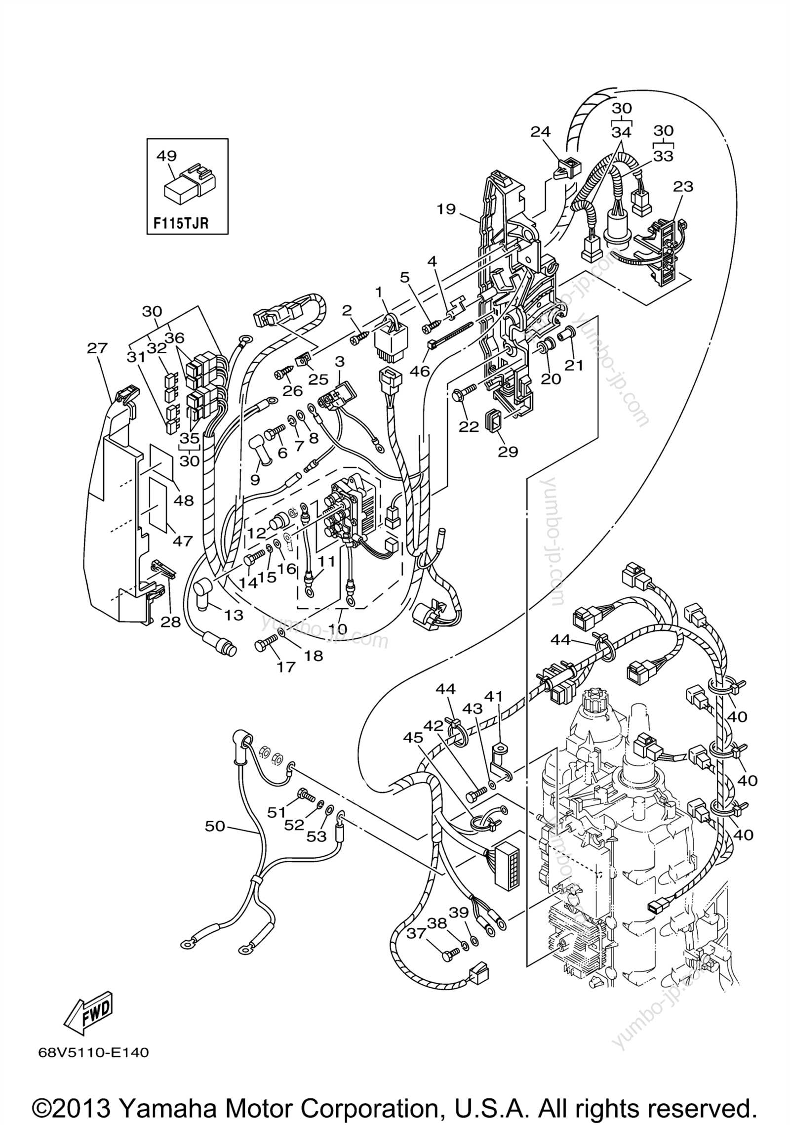 yamaha f115 parts diagram