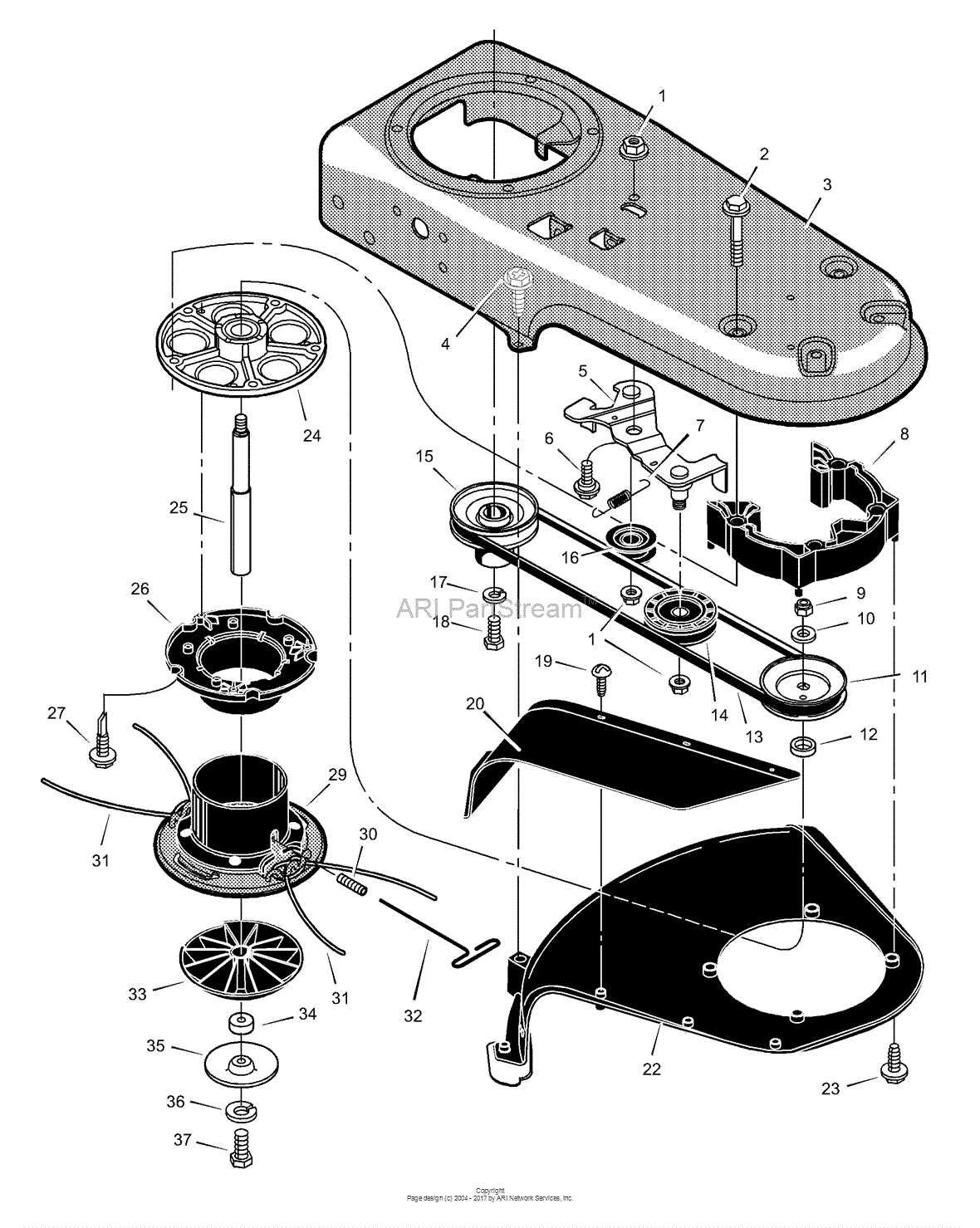 trimmer parts diagram