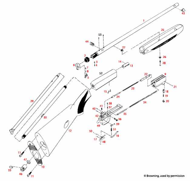 semi auto pistol parts diagram