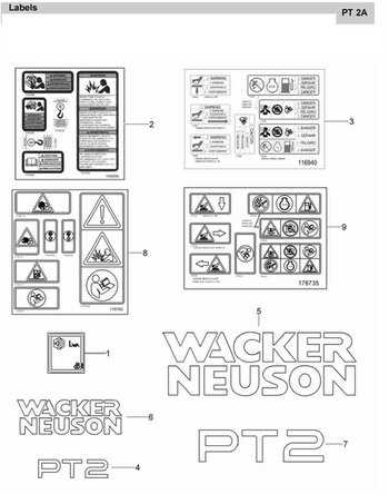 wacker pt3 parts diagram