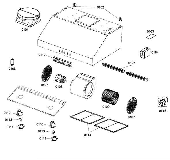 range hood parts diagram