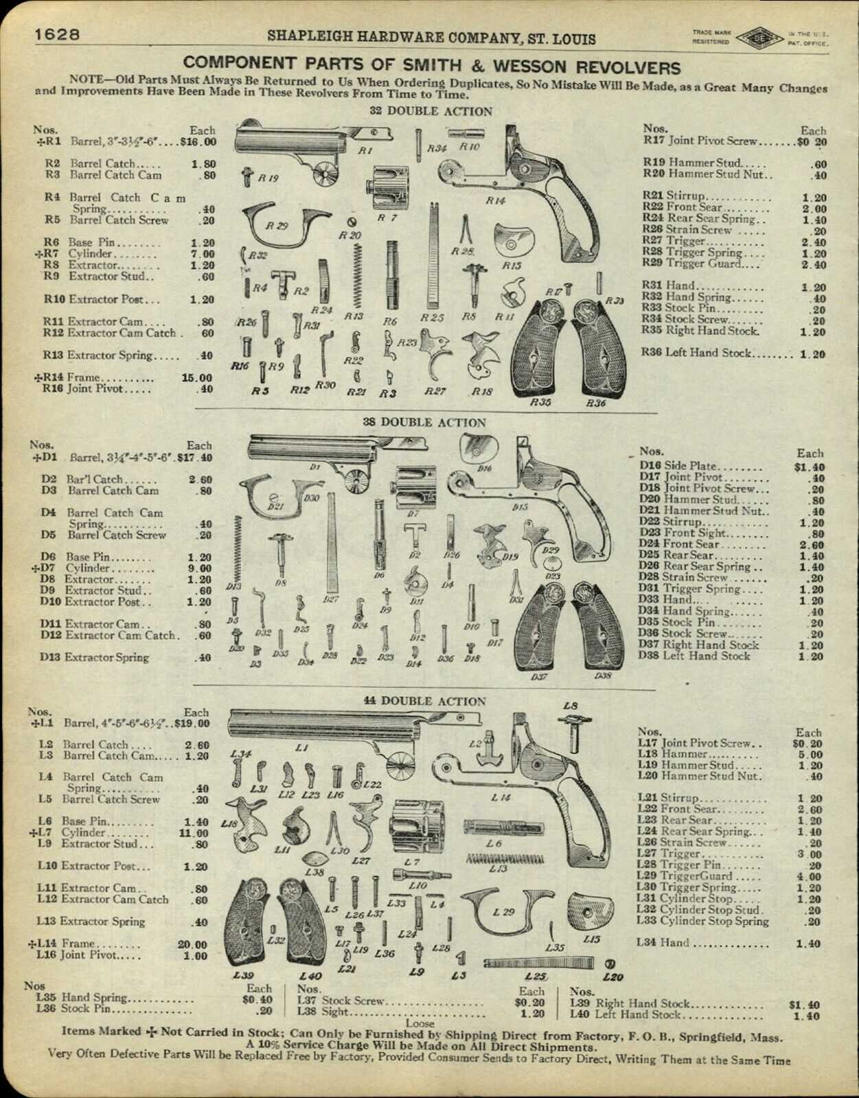 smith wesson revolver parts diagram