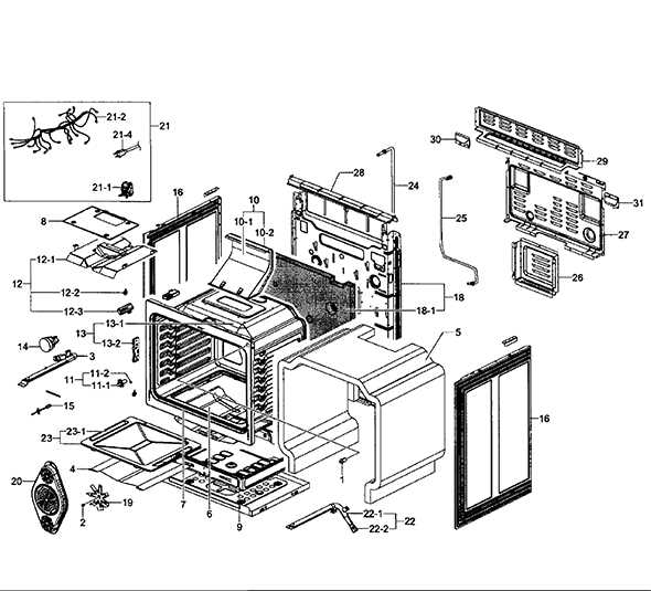 samsung gas stove parts diagram