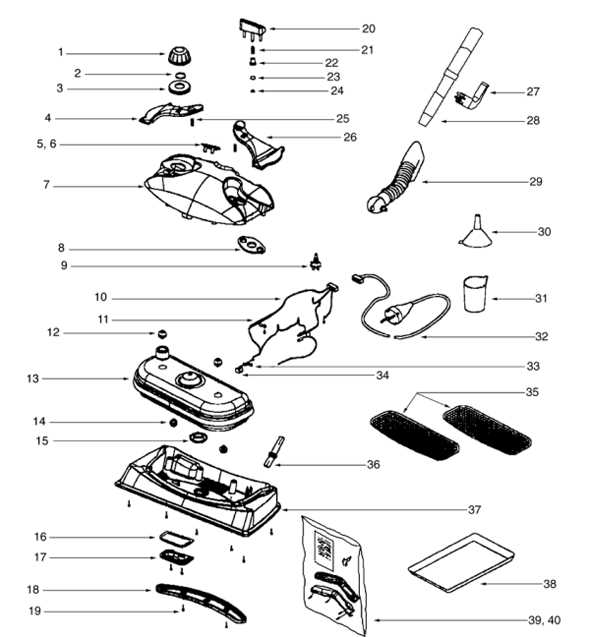 shark steam mop parts diagram