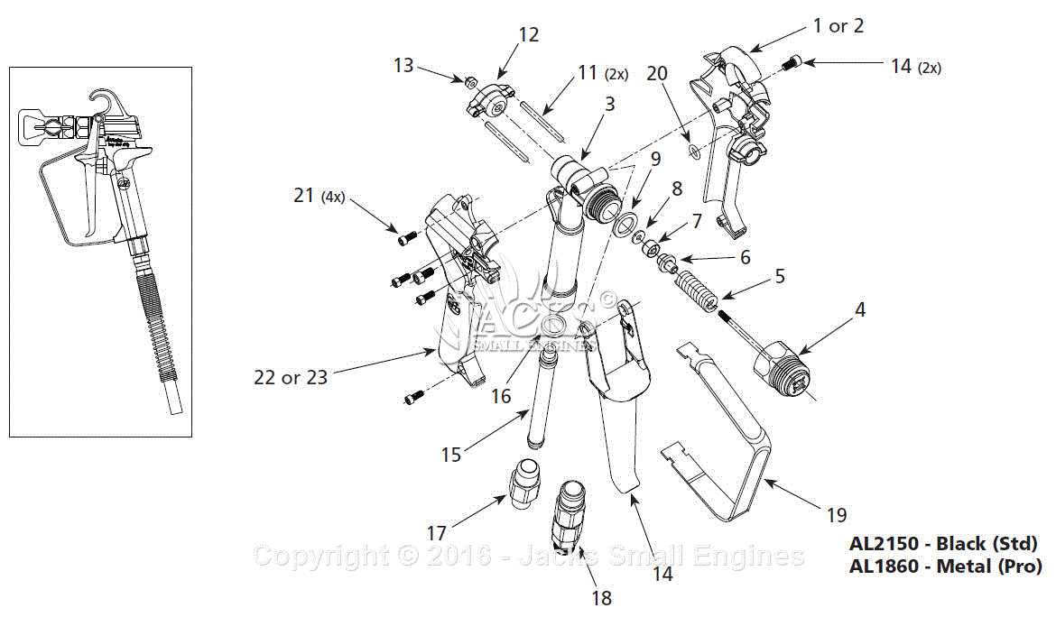 spray gun parts diagram