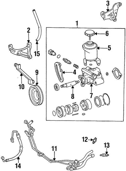 power steering parts diagram