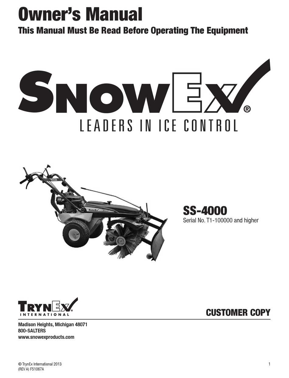 snowex parts diagram