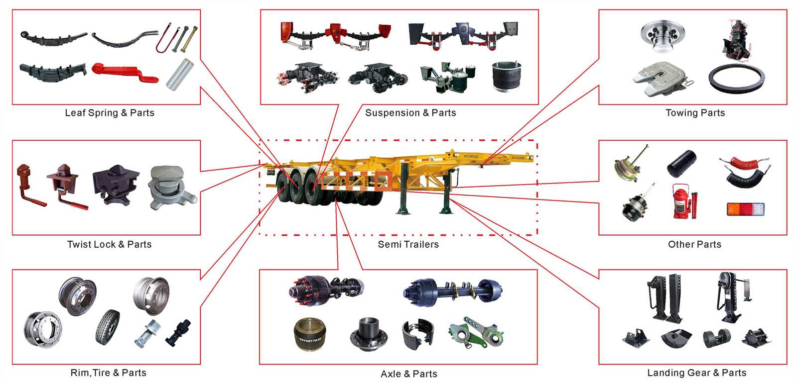 trailer chassis parts diagram