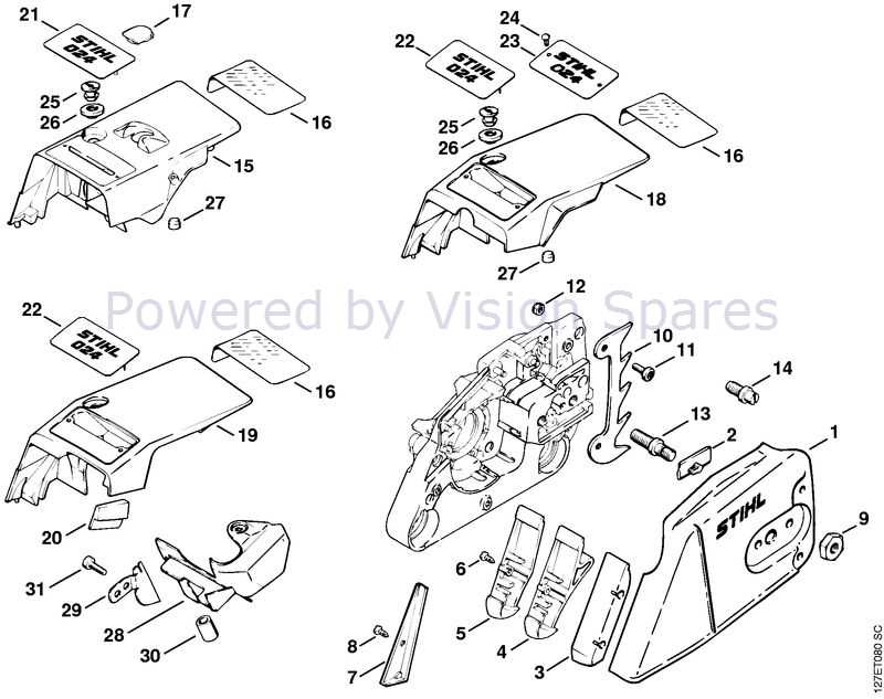 stihl 024 av super parts diagram