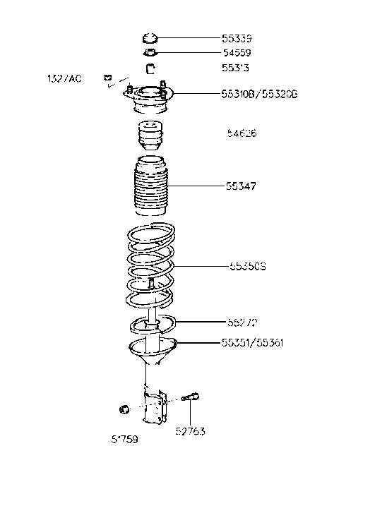 shock absorber parts diagram