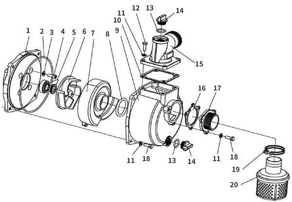 water pump parts diagram