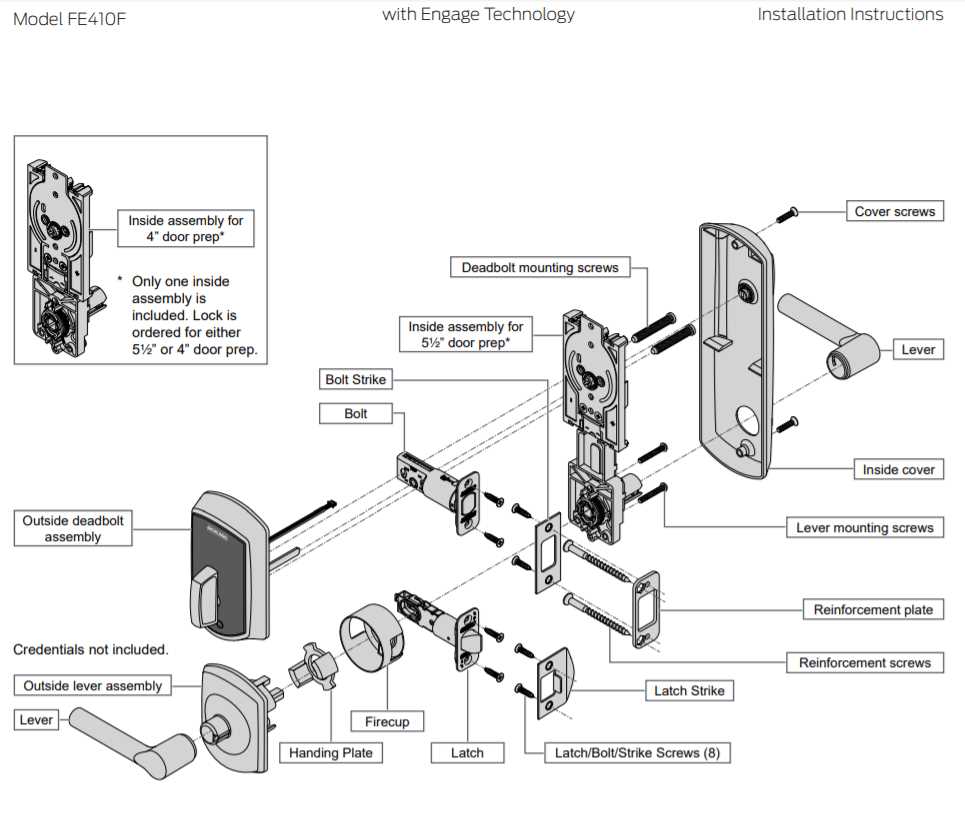 schlage parts diagram