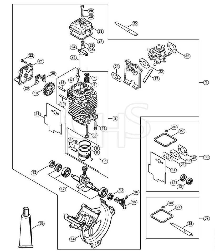 stihl km 130 r parts diagram