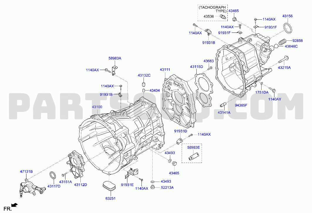 subaru manual transmission parts diagram