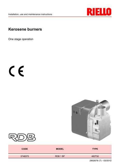 riello burner parts diagram