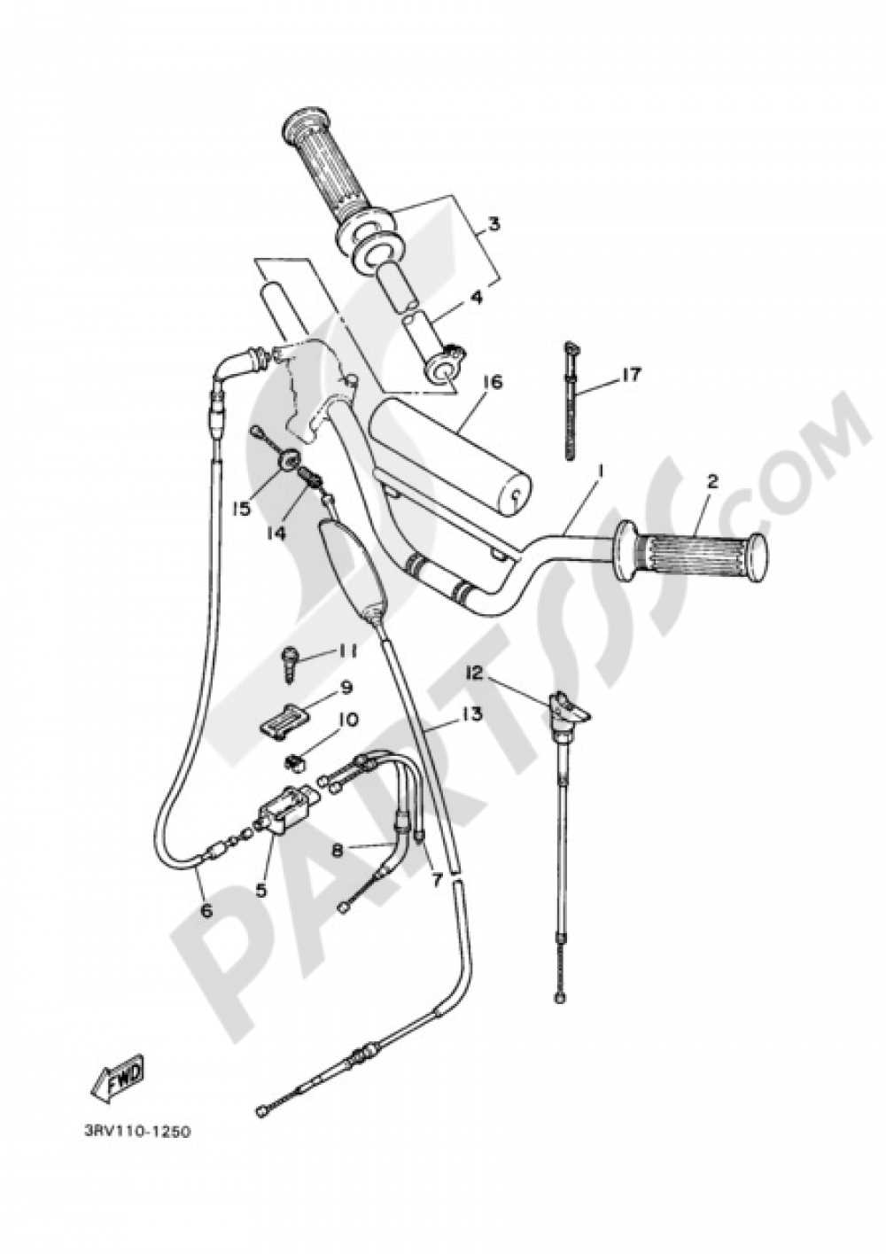 yamaha pw80 parts diagram