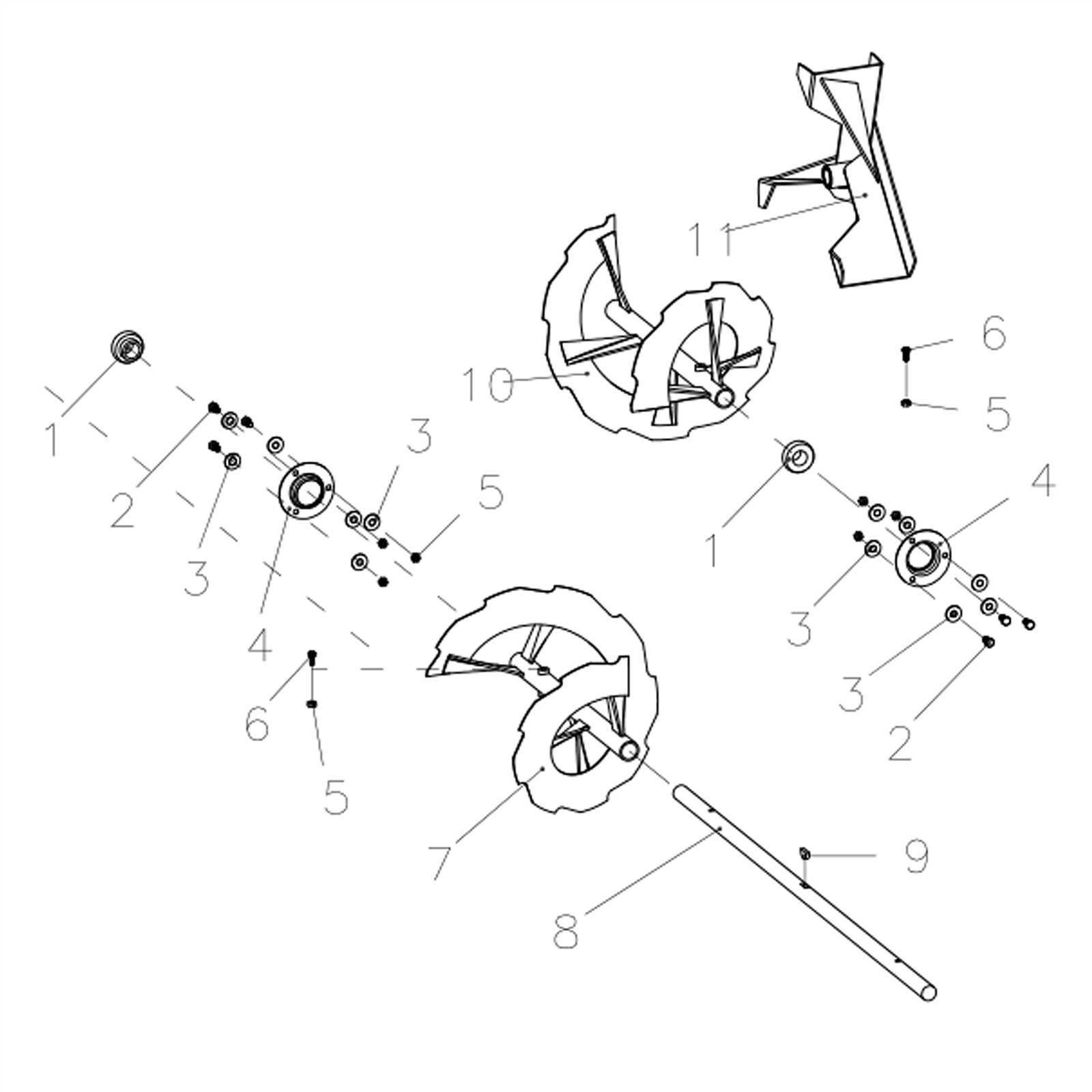 snow blower parts diagram