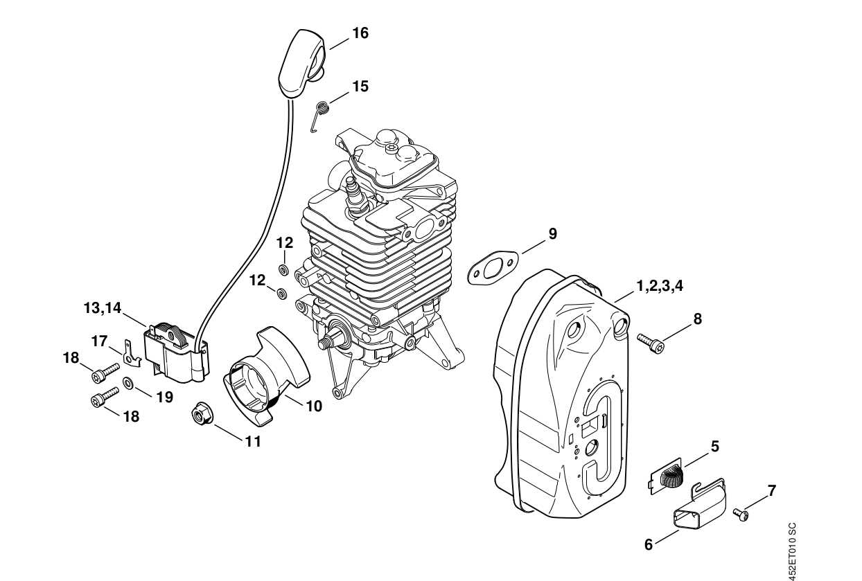 stihl br 800 parts diagram