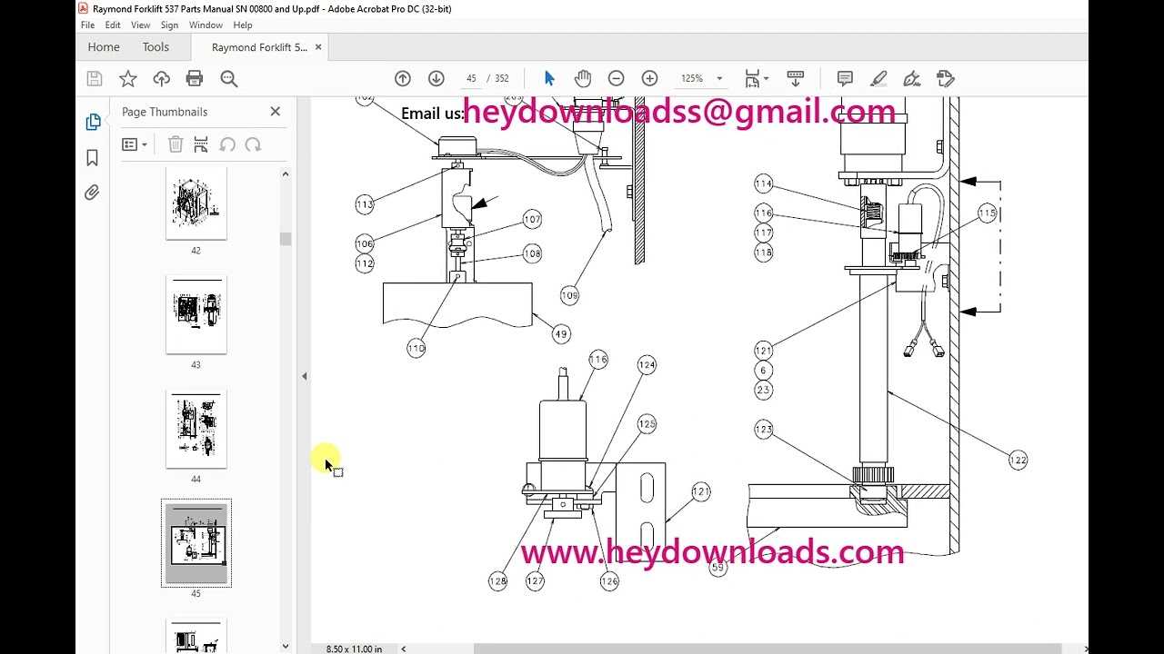 raymond reach truck parts diagram