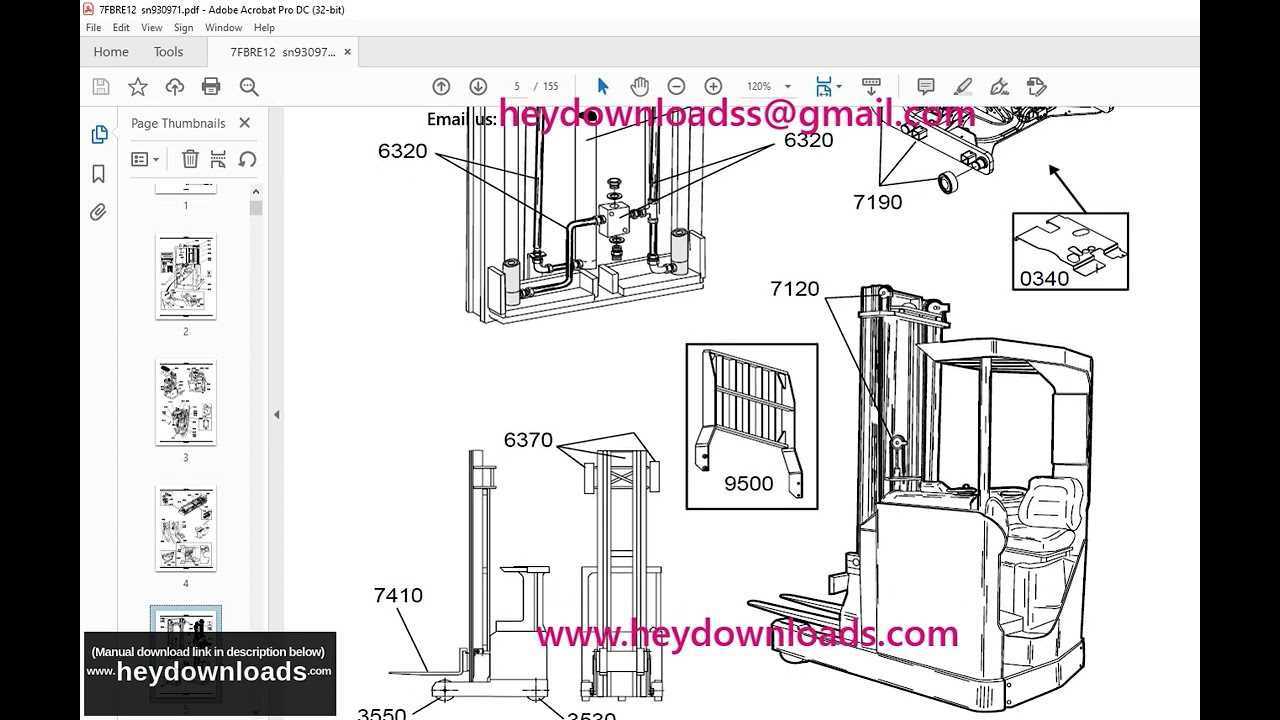 reach truck parts diagram