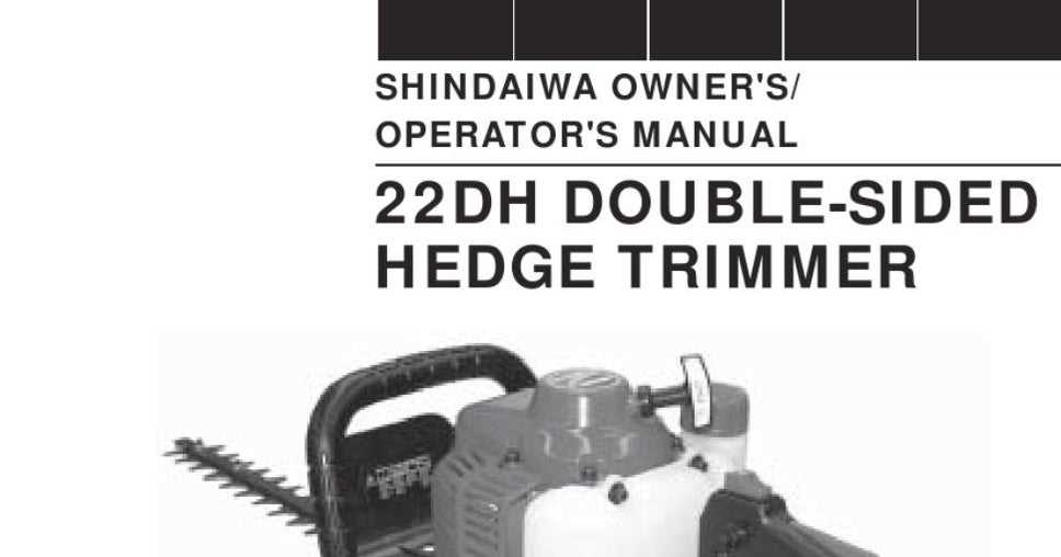 shindaiwa hedge trimmer parts diagram