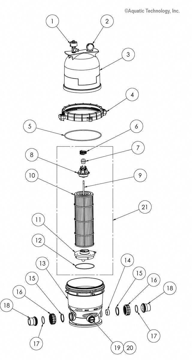 sand filter parts diagram