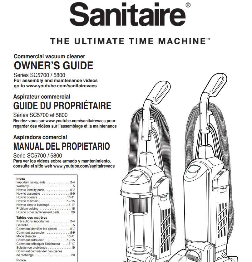 sanitaire vacuum parts diagram