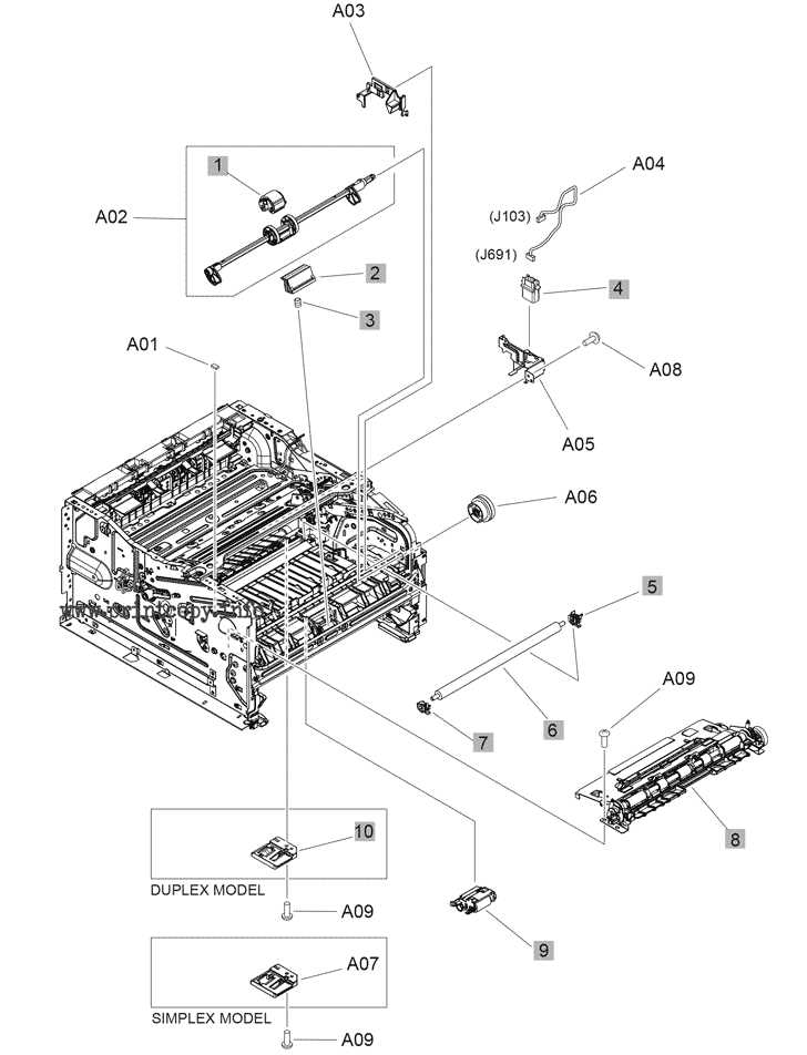 printer parts diagram