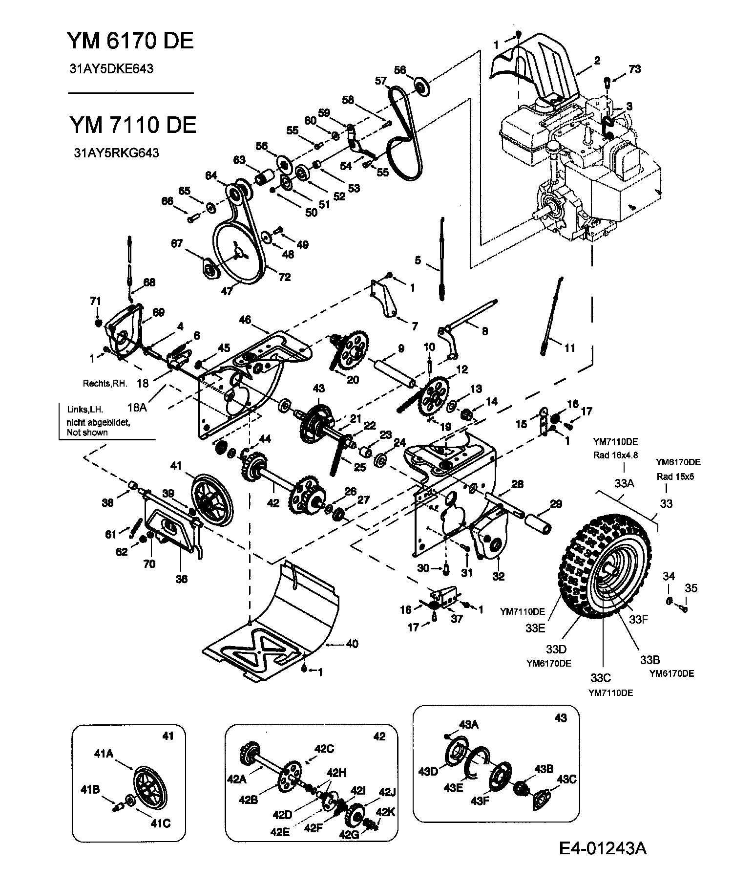 yardworks snowblower parts diagram