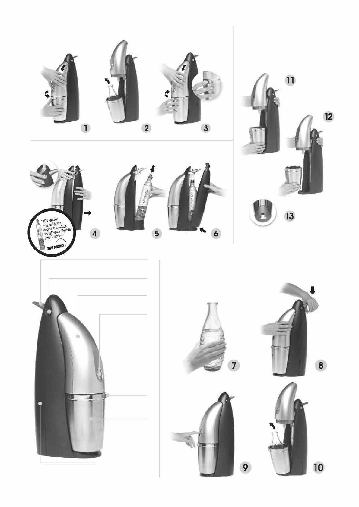 sodastream penguin parts diagram