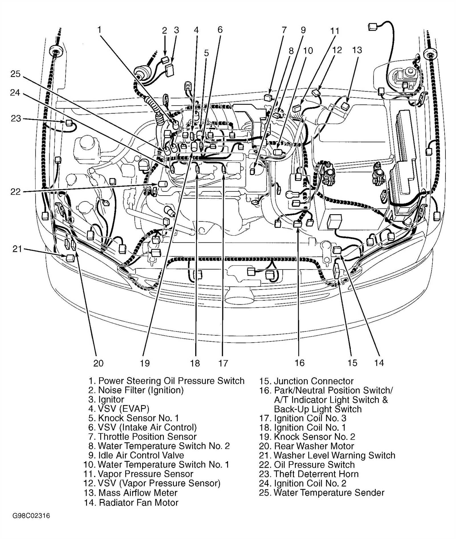 toyota camry 2001 parts diagram