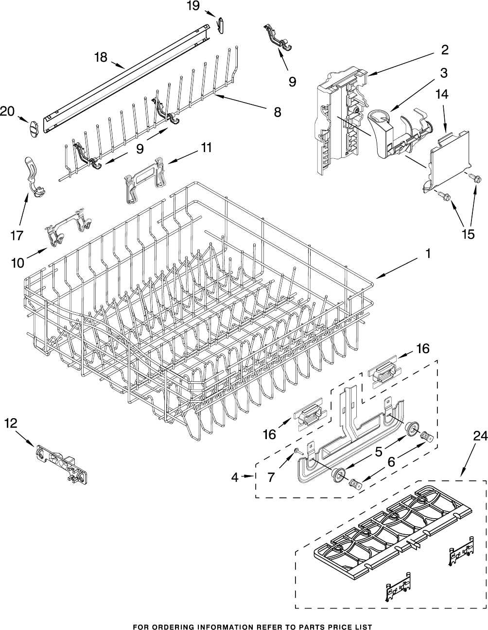 whirlpool quiet partner iii dishwasher parts diagram