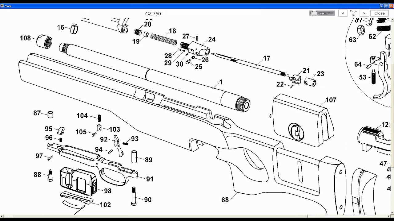 sniper rifle parts diagram