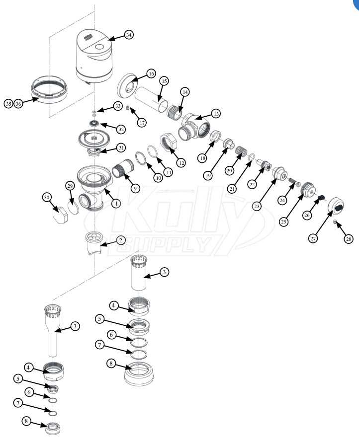 sloan royal flushometer parts diagram