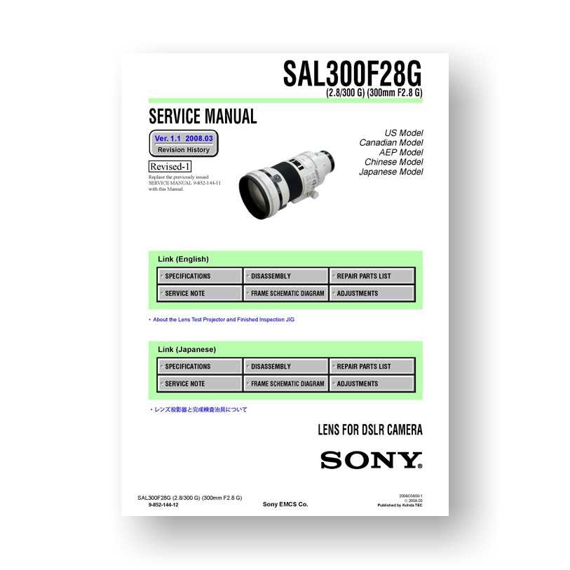 sony camera parts diagram