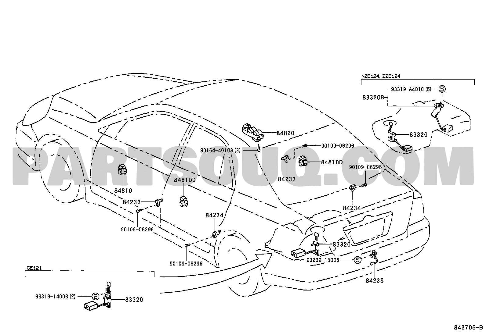 toyota corolla body parts diagram