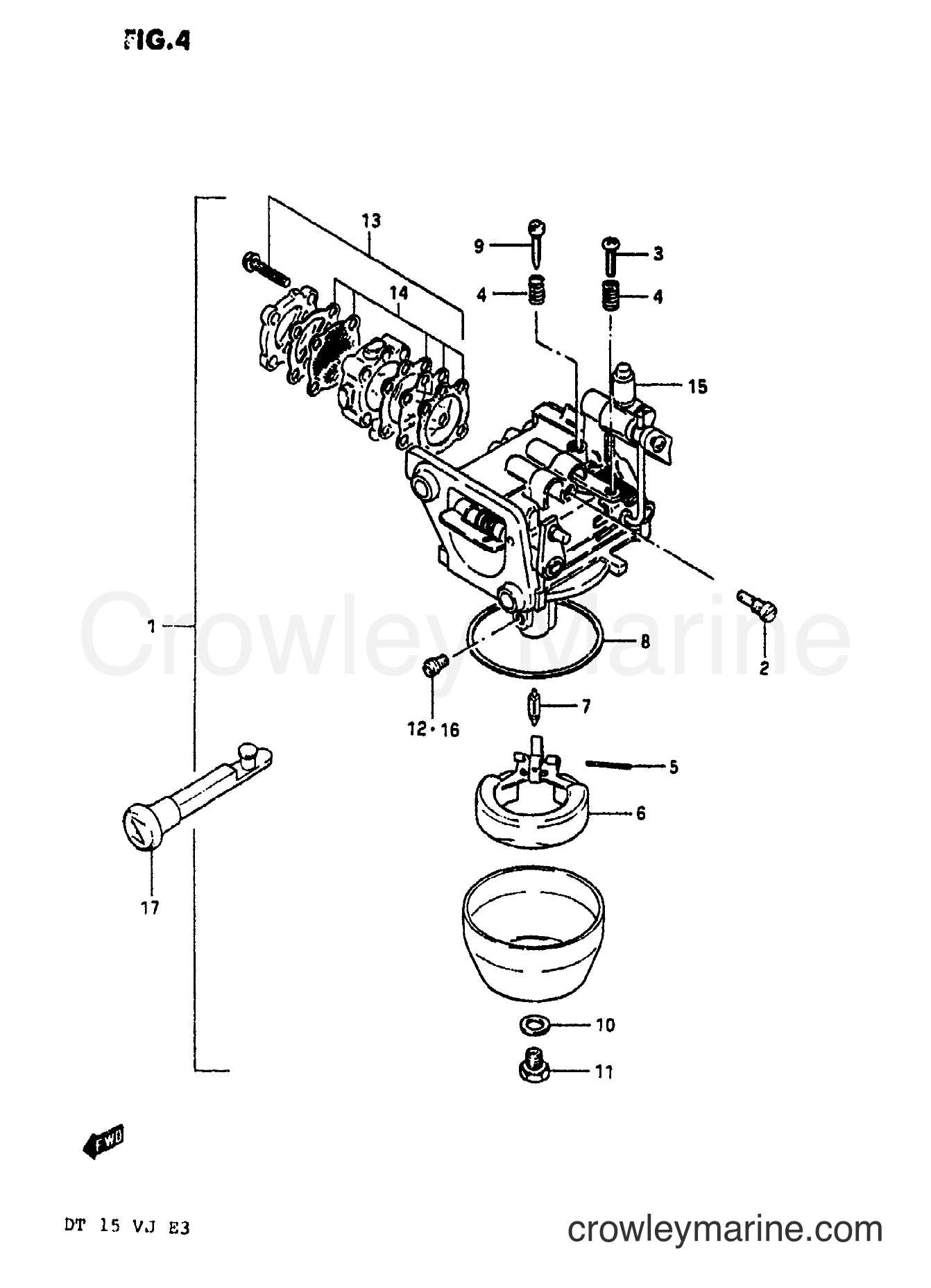 suzuki dt15 parts diagram