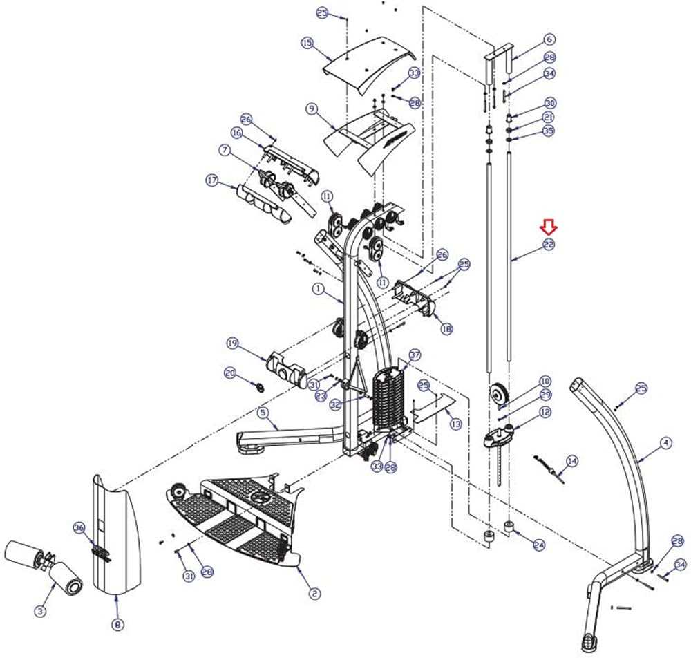 total gym parts diagram