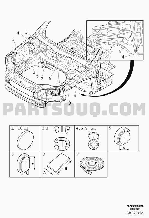 volvo xc60 parts diagram