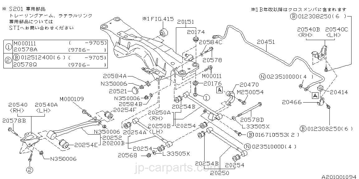 subaru impreza parts diagram