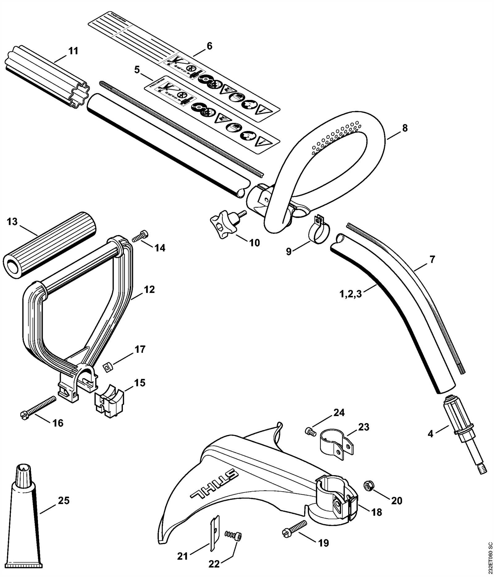 stihl fs45 trimmer parts diagram
