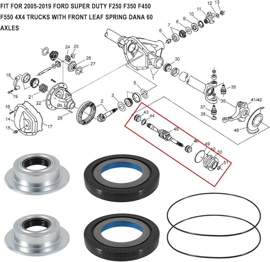 2011 ford f250 front axle parts diagram