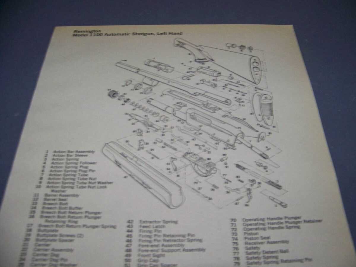 remington 1100 12 gauge parts diagram